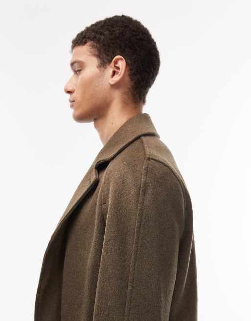 AllSaints – Trent – Wollmantel in Khaki, 4 von 5