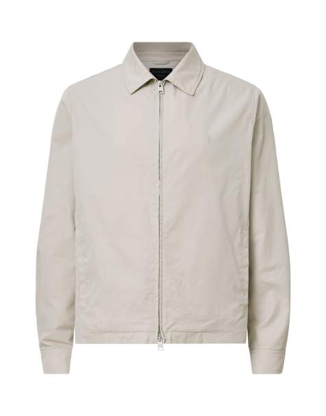 AllSaints – Trey – Jacke in Feder-Taupe - view 1