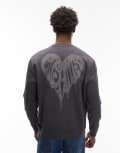 [AllSaints] AllSaints Trip crew sweatshirt in washed black M Washed black
