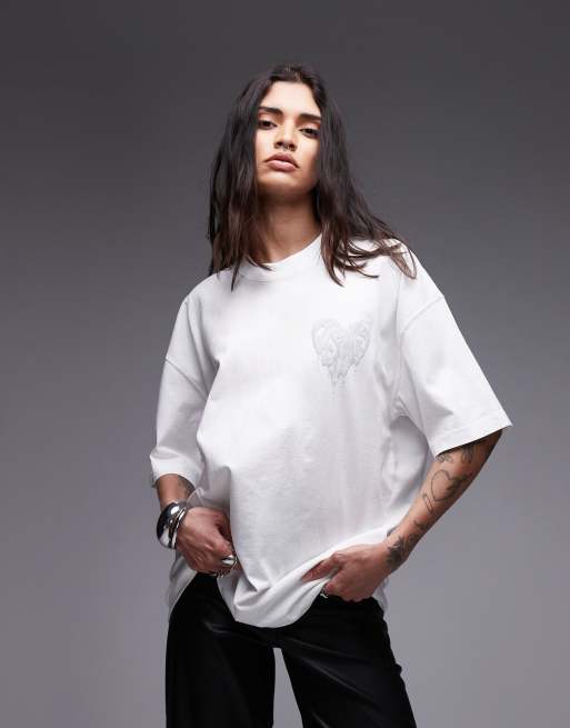 AllSaints Trip logo graphic t-shirt in white