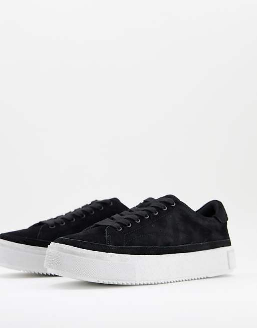 AllSaints â Trish â Wildleder-Sneaker in Schwarz mit Plateausohle | ASOS