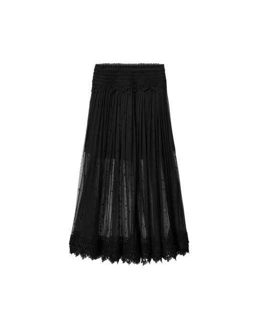 AllSaints - Trixie - Kanten rok in gitzwart, 2 van 6