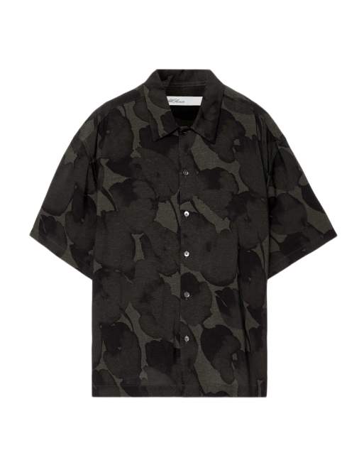 AllSaints Tulip Kurzarmhemd in Schwarz/Grau, 2 von 6