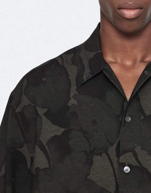 AllSaints Tulip Kurzarmhemd in Schwarz/Grau, 5 von 6