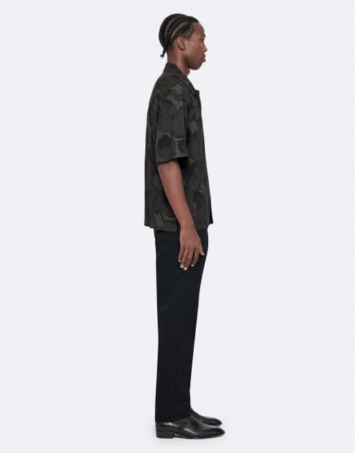 AllSaints Tulip Kurzarmhemd in Schwarz/Grau, 6 von 6