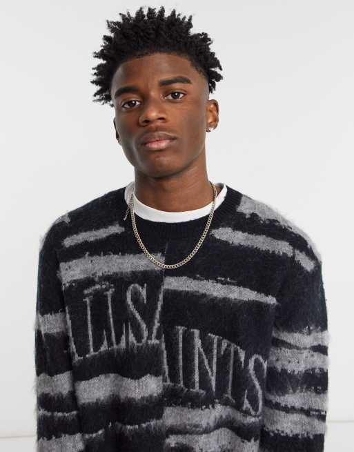 AllSaints ture saints jumper in black ASOS