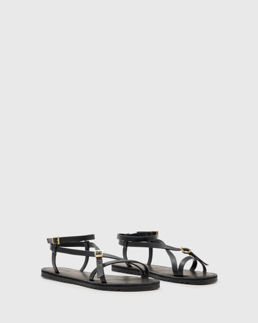 AllSaints Tyla sandals in black, 4 of 4