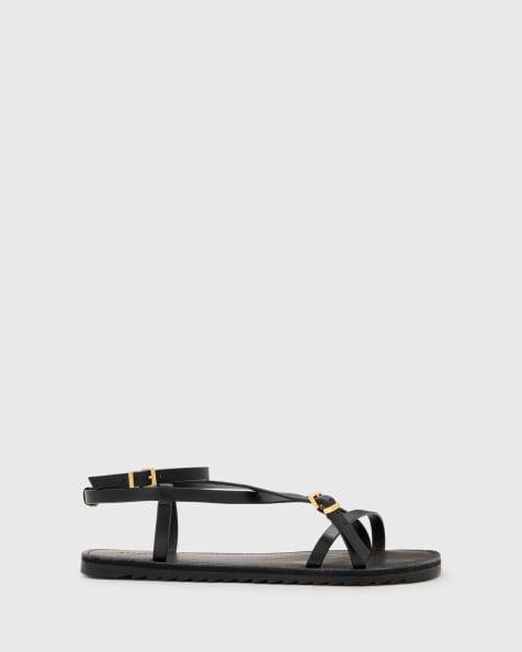 AllSaints - Tyla - Sorte sandaler - view 1