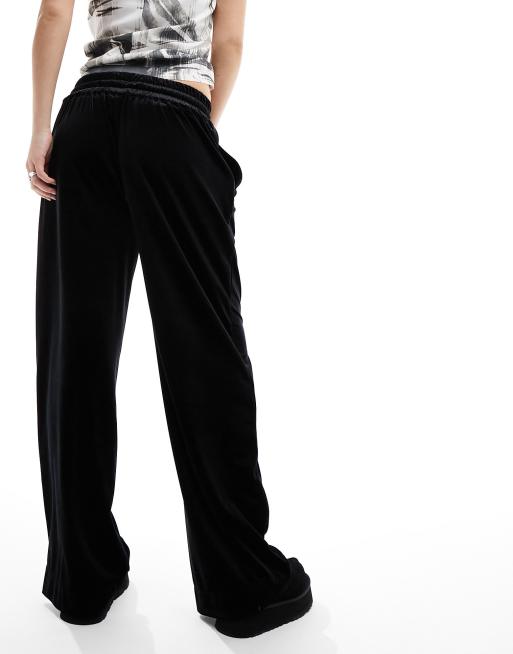 AllSaints Tyler velvet trouser in black