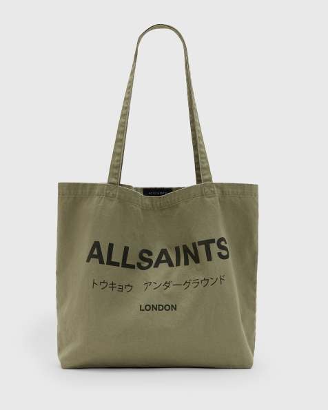 AllSaints - Underground - Borsa shopping kaki - view 1