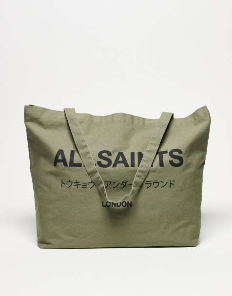 AllSaints - Underground - Borsa shopping unisex verde nori - view 1