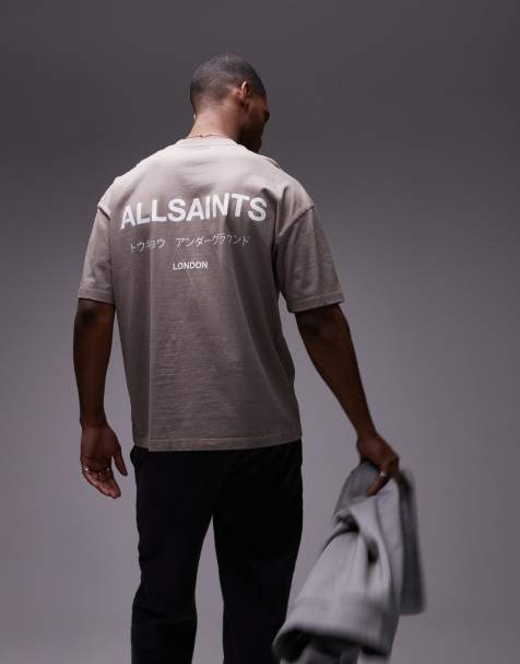 AllSaints – Underground – Brun t-shirt i oversize - view 1