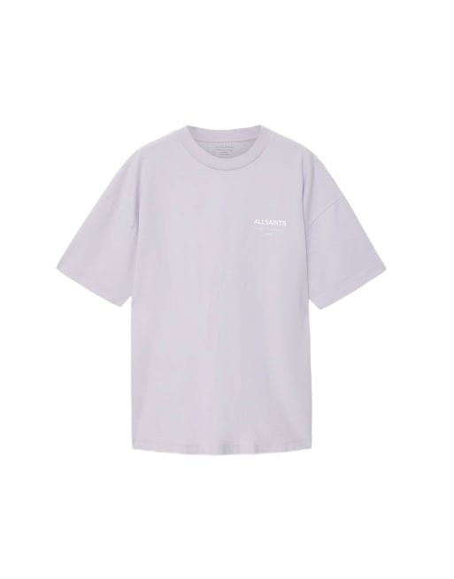 AllSaints - Underground - Camiseta violeta Parma de manga corta con cuello redondo, 2 de 6