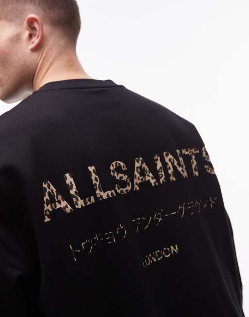 AllSaints – Underground – Czarna cętkowana bluza, 5 z 5