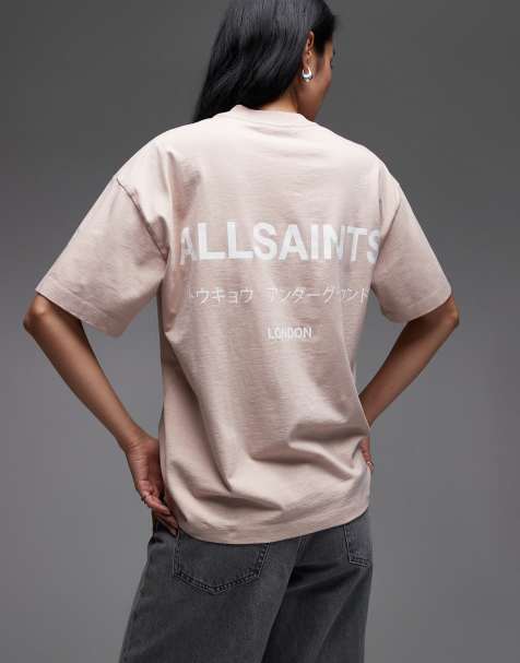 AllSaints - Underground Etta - T-shirt color rosa cipria - view 1