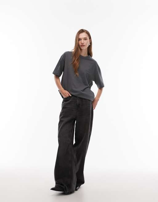 Allsaints underground etta t-shirt in grey, 4 of 4