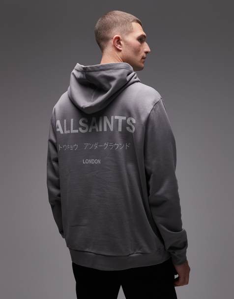 AllSaints underground hoodie in gray - view 1