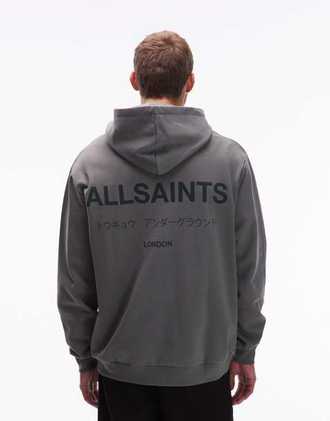 Allsaints Underground hoodie in green - view 1