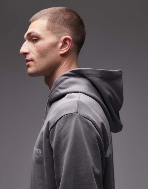 AllSaints Underground hoodie in grey, 4 of 5