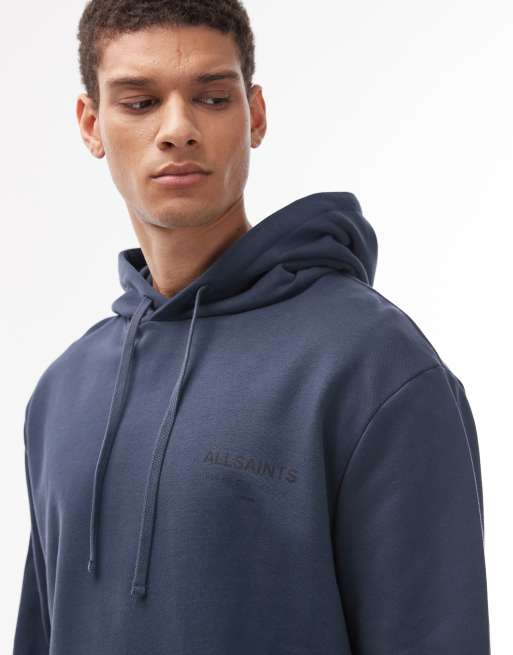 Allsaints Underground hoodie in moonstone blue, 5 of 5