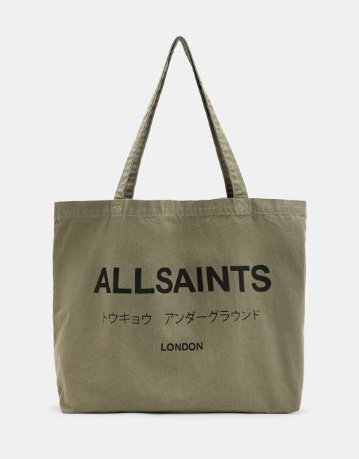 AllSaints - Underground - Kakigrøn tote-taske