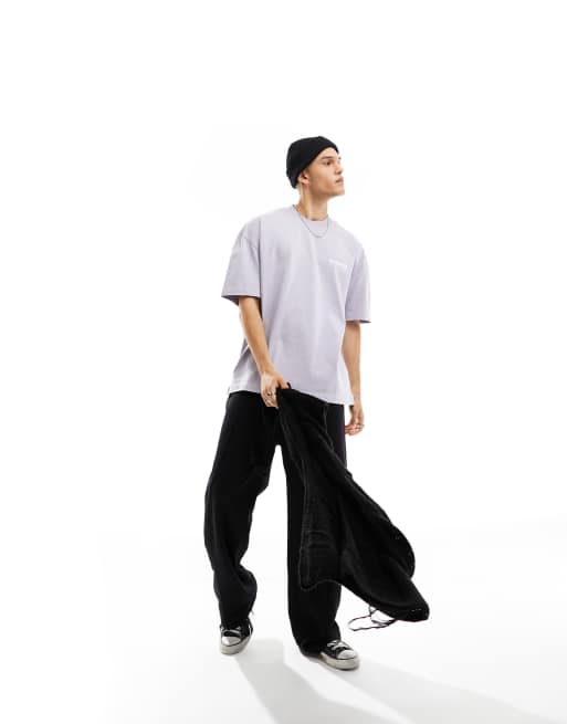 AllSaints - Underground - Kortærmet lyslilla T-shirt med rund hals, 2 af 4