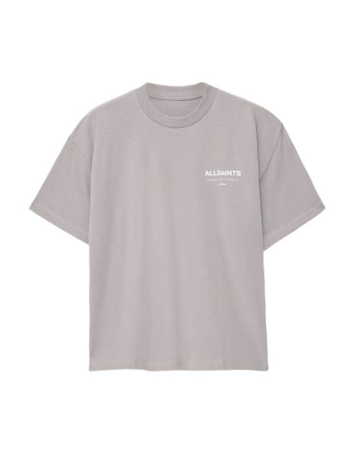 AllSaints Underground Kurzarm-Rundhalsshirt in pebble grey, 2 von 6