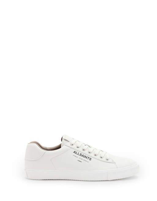 AllSaints Underground leather trainers in white
