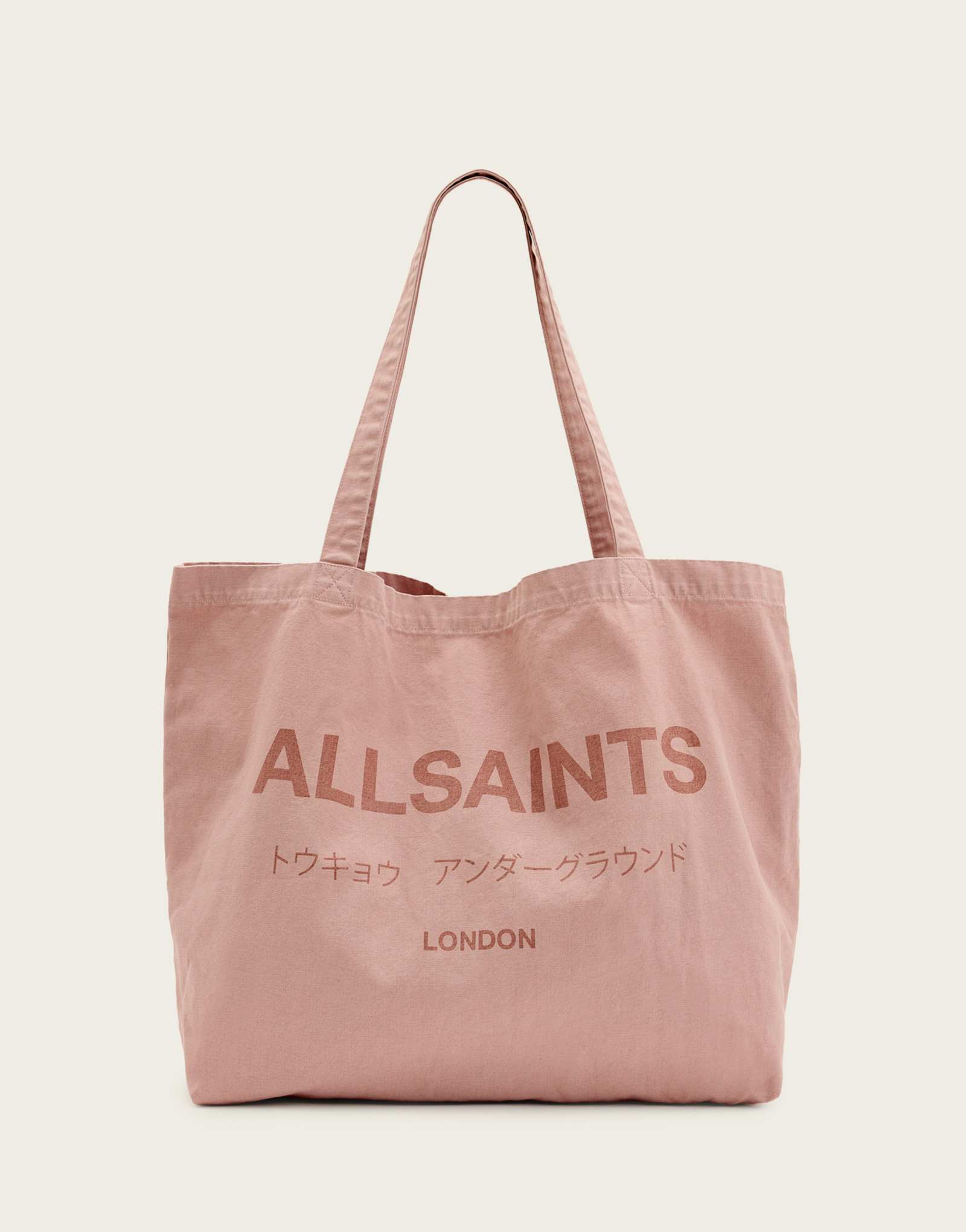 Сумка-тоут с логотипом AllSaints Underground розового цвета