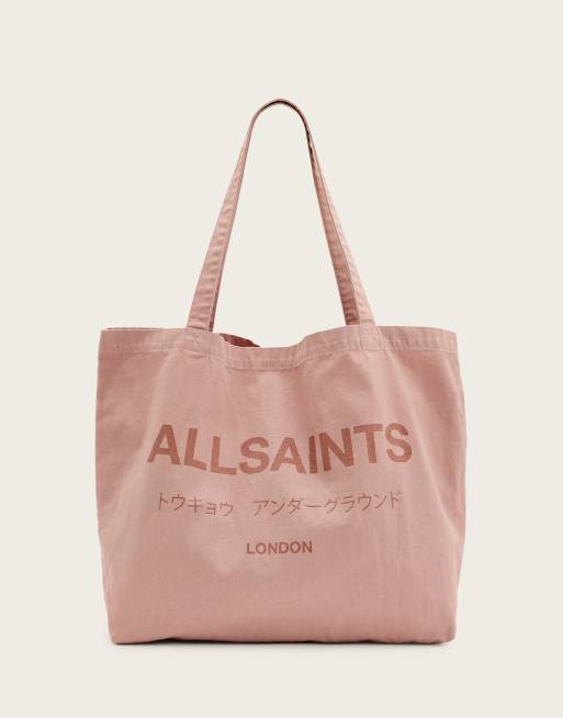 AllSaints - Underground - Lyserød totebag med logo, 2 af 4