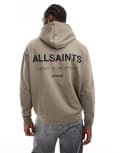 [AllSaints] AllSaints Underground Oth hoodie in green 2XL Pewter Green