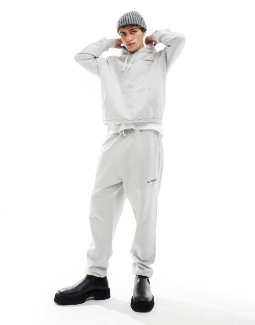 AllSaints - Underground Oth - Hoodie met print op de achterkant in grijs, 4 van 4