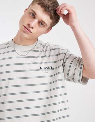 Underground - Oversize-T-Shirt in gestreiftem Hellgrau Grau L