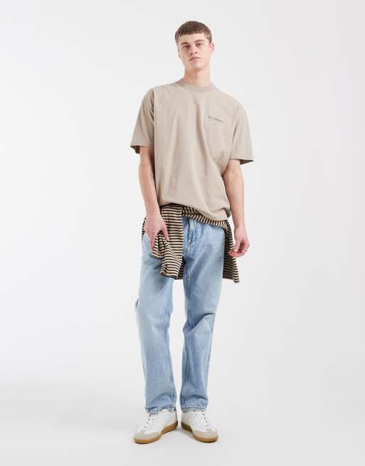 AllSaints – Underground – Oversize-T-Shirt in Steinbeige, 3 von 5