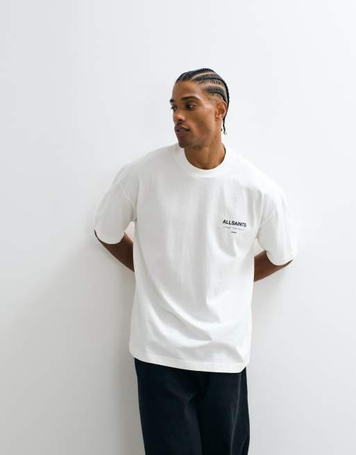 AllSaints – Underground – Oversize-T-Shirt in Weiß, 2 von 7