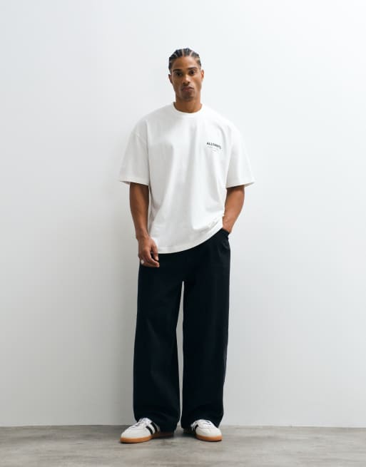 AllSaints – Underground – Oversize-T-Shirt in Weiß, 5 von 7