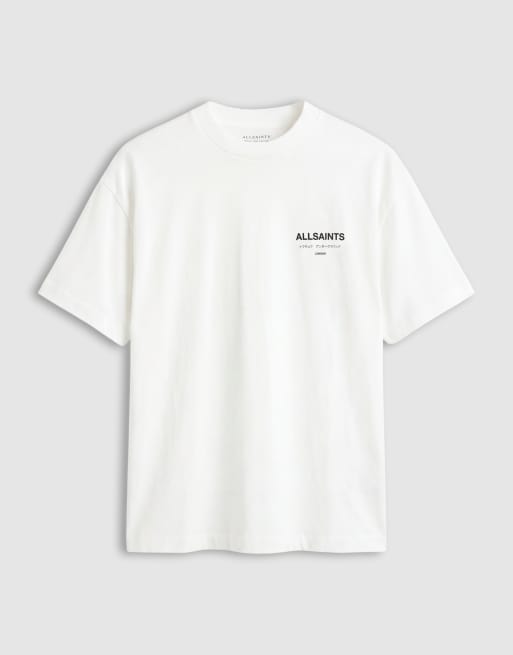 AllSaints – Underground – Oversize-T-Shirt in Weiß, 7 von 7