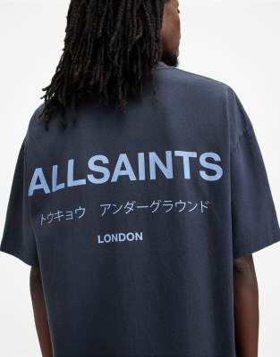 Underground oversized t-shirt in ashy blue