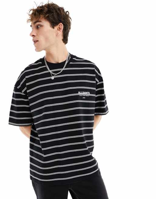 all saints striped t shirt