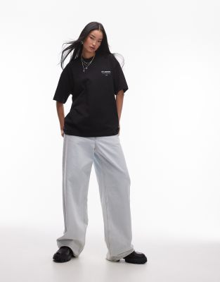 AllSaints Underground oversized t-shirt in black
