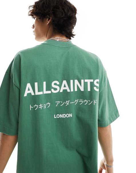 AllSaints Ossage T-Shirt, Soot Black Marl, £35.00