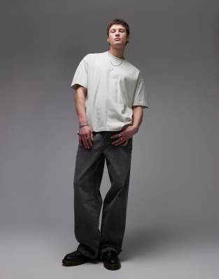 Allsaints Underground Oversized T-shirt In Gray
