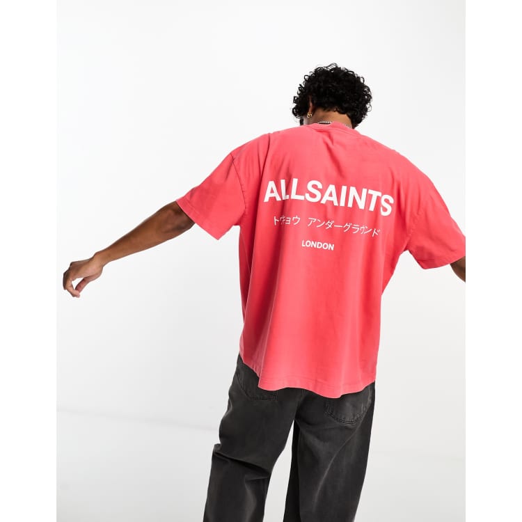 All saints store red t shirt