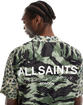 AllSaints Underground shirt in camo print