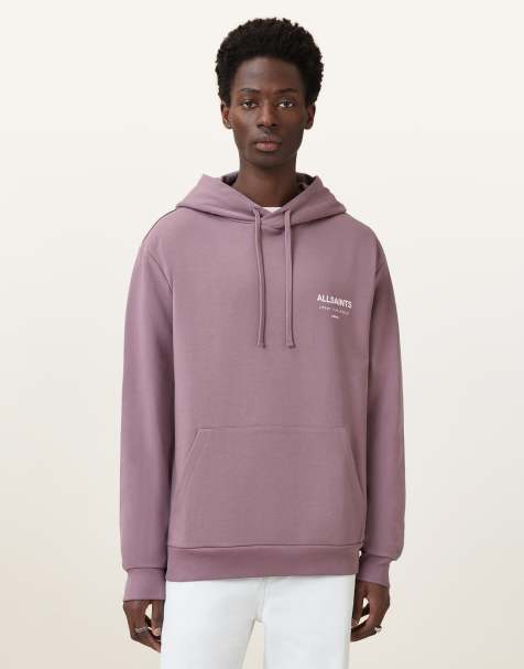 AllSaints - Underground - Sweat à capuche à enfiler - Violet - view 1