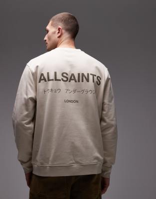 Allsaints Underground Sweatshirt In Neutral