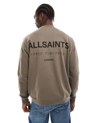 Allsaints Underground Sweatshirt In Light Brown