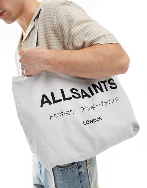 AllSaints – Underground – Szara torba typu tote z efektem sprania – tylko w ASOS - view 1