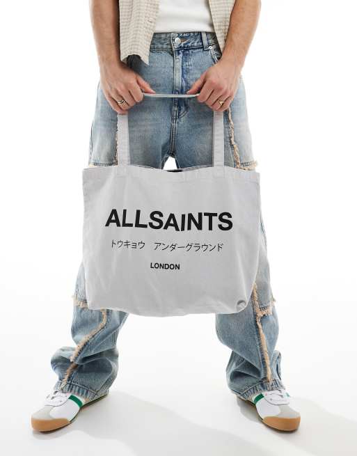 AllSaints – Underground – Szara torba typu tote z efektem sprania – tylko w ASOS, 2 z 4