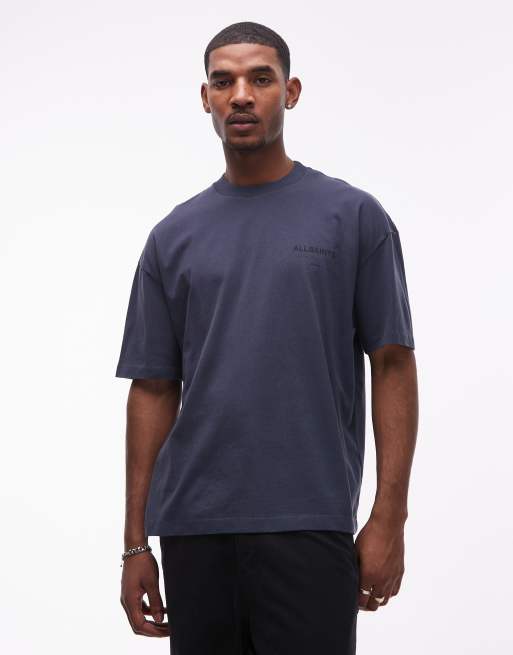 AllSaints - Underground - T-shirt blu pietra di luna, 3 di 5